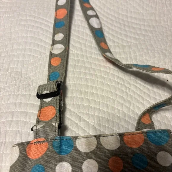 Kavu Keeper Polka Dot Messenger Crossbody Bag, Gray Multicolor - Picture 11 of 11
